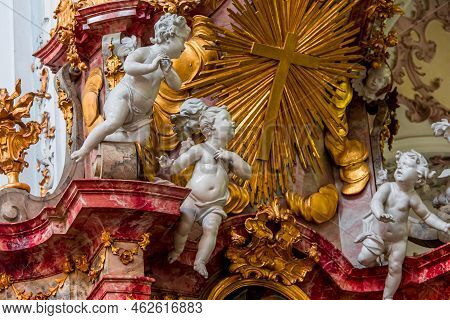 Rottenbuch Abbey Interiors, Bavaria, Germany