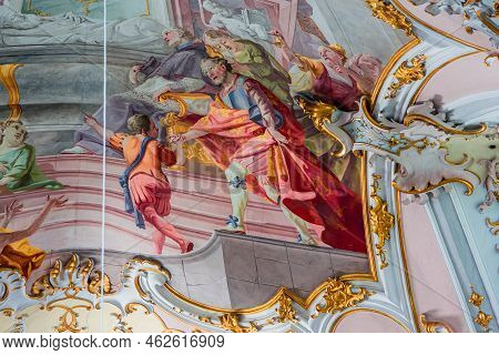Rottenbuch Abbey Interiors, Bavaria, Germany