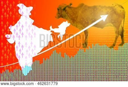 Daily Increasing Lumpy Virus Case Background With Graphs, Numbers And India  Map. Concept For, Penda