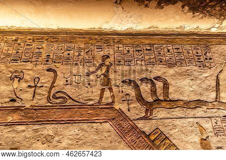 Tomb Of Pharaoh Rameses Iii In Valley Of The Kings, Luxor, Egypt