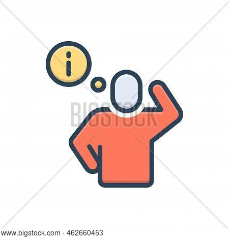 Color Illustration Icon For Meaning Definition Sense Explanation Elucidation Hint