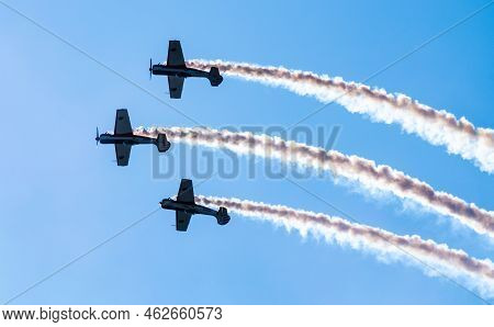 August 30, 2019, Moscow Region, Russia. Yakovlev Yak-50 Training Aircraft Of The Lithuanian Aerobati