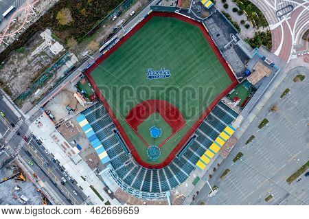 Brooklyn, Ny - Nov 4, 2021: Maimonides Park, A Minor League Baseball Stadium Along The Boardwalk In 