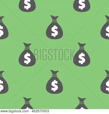Bags With Dollars Seamless Pattern