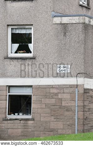 Council Flats In Poor Housing Estate With Many Social Welfare Issues In Linwood