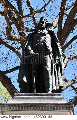 Washington Dc - Apr 3: Commodore John Barry Statue At Franklin Park In Washington C, As Seen On Apri