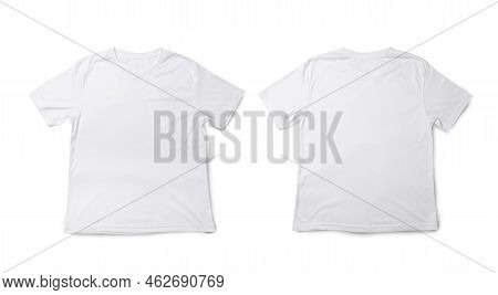White T Shirt Mockup, Realistic T-shirt With Clipping Path.