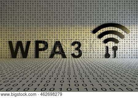 Wpa3 Concept Text Sunlight 3d Render Illustration