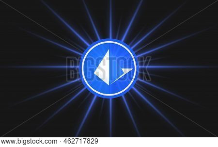 Loopring-lrc Virtual Currency Images. 3d Illustrations. Coin Logo.