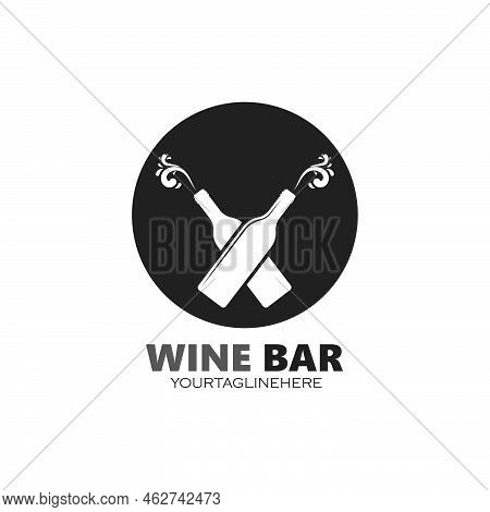 Wine Logo Icon Vector Illustration Design