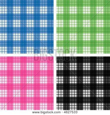 Seamless Checked Pattern Set