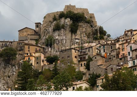 Panoramic View Of Cervara Di Roma, Old Rural Village In Rome Province, Lazio Italy