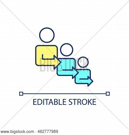 Forming Mentor-mentee Relationship Rgb Color Icon. Creating Professional Connection. Building Struct
