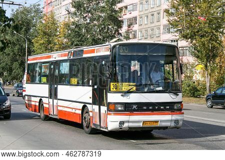 Perm, Russia - September 17, 2009: Old German City Bus Setra S215sl In The City Street.