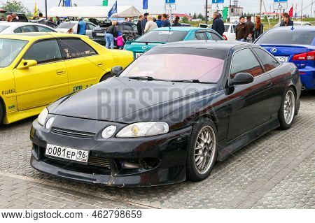 Novyy Urengoy, Russia - July 15, 2017: Black Sports Car Toyota Soarer Presented At The Dvijka Motor 