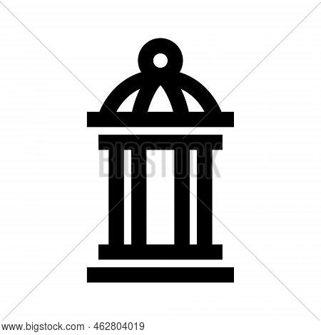 Kerosene Lamp Or Candle For Lighting Streets, And Houses. Vector Illustration Of The Flashlight. Dec