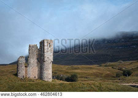 Ardvreck Castle On The Shore Of Loch Assynt, North West Highlands, Scotland