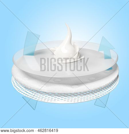 Disposable Milk Absorbent Pads Product Advertisement, Ventilate Shows Milk Splash, Synthetic Fiber H