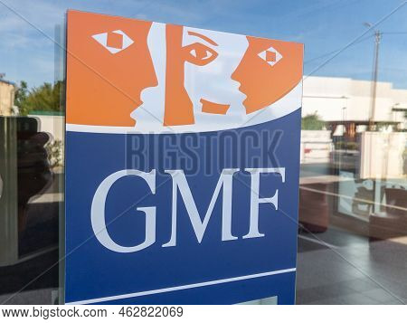 Bordeaux , Aquitaine  France - 01 10 2022 : Gmf Text Sign And Logo Brand On Entrance Agency Insuranc