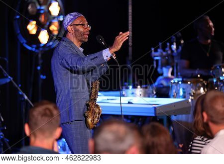 Cracow, Poland - July 08, 2022: Kenny Garrett Quintet Performing Live On The Kijow Centre Stage At S