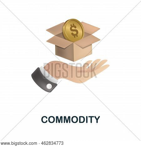 Commodity Icon. 3d Illustration From Economic Collection. Creative Commodity 3d Icon For Web Design,