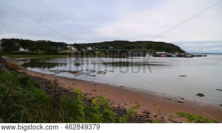 Fishing Village Along The Coast Of Nova Scotia, Canada. High Quality Photo