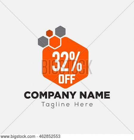 Offer Logo On Letter 32 Template. Offer On 32 Letter, Initial Offer Sign Concept