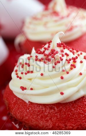 To røde fløjl Cupcake