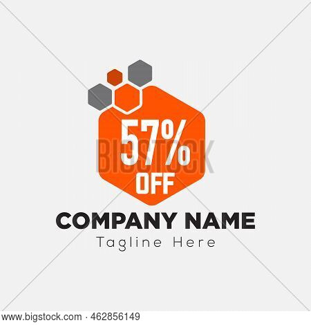 Offer Logo On Letter 57 Template. Offer On 57 Letter, Initial Offer Sign Concept