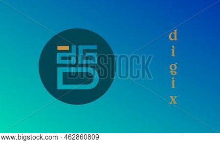 Image Of Digix Dao Virtual Currency. 3d Illustration.