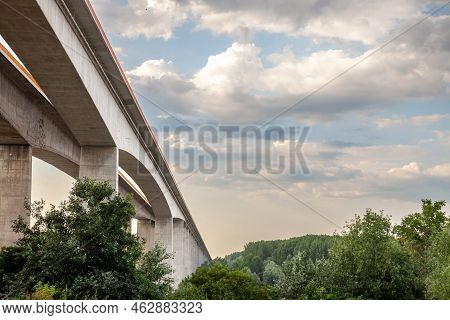 Panorama Of The Beska Bridge, Also Called Beska Viadukt Or Most Kod Beske, A Motorway And Highway Br