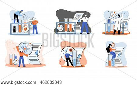 Medical Research. Laboratory Diagnostic Services, Medical Device Design Development Scenes Metaphor.