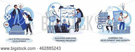 Help In Professional Development. Qualified Employee Training Program. Learning For Software Develop
