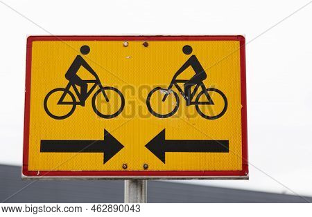 Strange And Rather Funny Sign At A Cycle Track In Finland