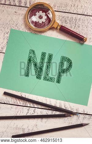 Inspiration Showing Sign Nlp. Conceptual Photo Psychological Approach Involves Analyzing Strategies 