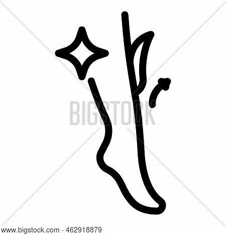Clean Leg Depilation Icon Outline Vector. Candle Wax. Aroma Paraffin
