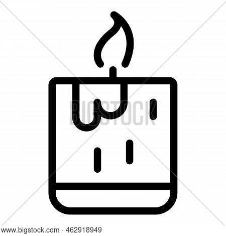 Candle Wax Icon Outline Vector. Hair Cream. Aromatic Paraffin