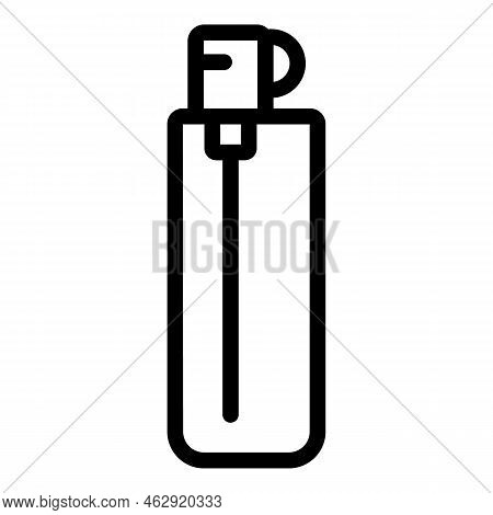 Vape Icon Outline Vector. Cigar Burn. Smoke Filter