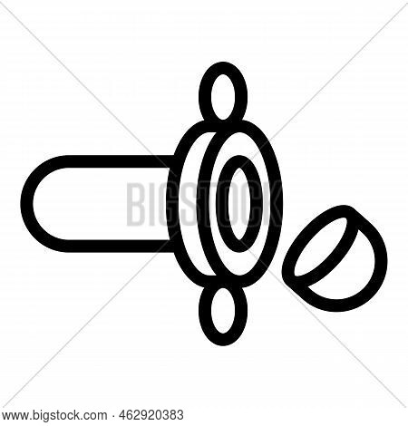 Tube Cigar Cutter Icon Outline Vector. Smoke Filter. Vape Nicotine