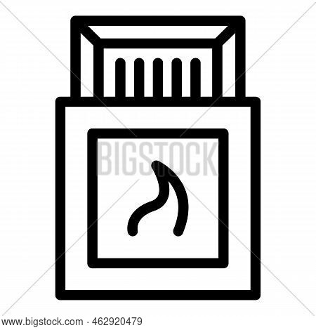 Matches Box Icon Outline Vector. Cigar Tobacco. Pack Health