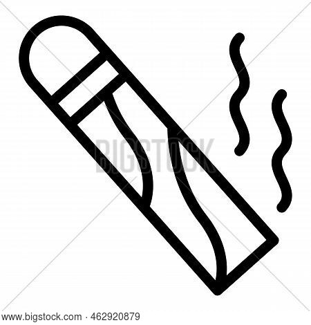 Cigar Icon Outline Vector. Cigarette Smoker. Cutter Leaf