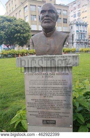 Salvador, Bahia, Brazil - September 30, 2022: Luiz Gonzaga Das Viegens E Veiga, Martyred By The Tail
