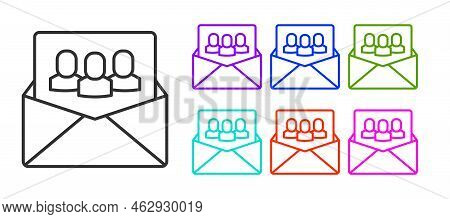 Black Line Project Team Base Icon Isolated On White Background. Business Analysis And Planning, Cons