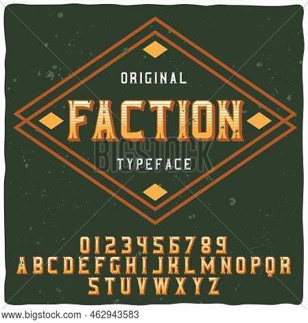 Vintage Label Typeface Called 