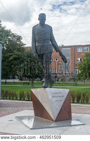 Gdansk, Poland - August 31, 2022: Monument To  Polish World War Ii Cavalry Officer Witold Pilecki.