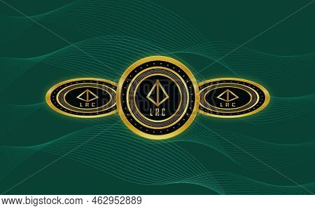 Loopring Virtual Currency Images. 3d Illustrations. Coin Logo