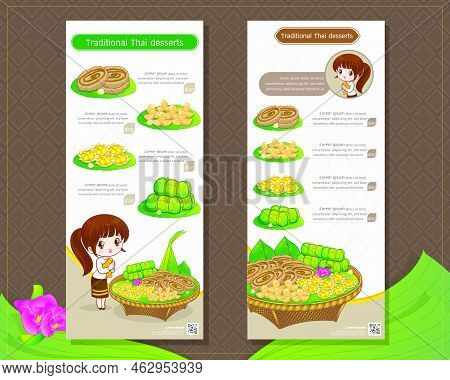 Thai Cuisine Sweet Food Dessert Menu Template 6