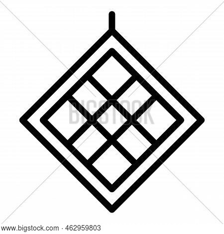 Jakarta Symbol Icon Outline Vector. City Monas. Indonesia Ondel
