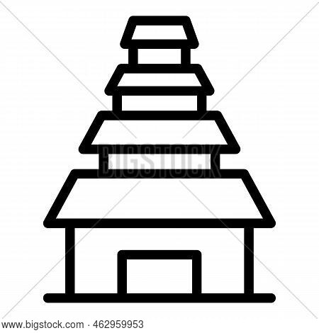 Jakarta House Tower Icon Outline Vector. City Skyline. Travel Ondel