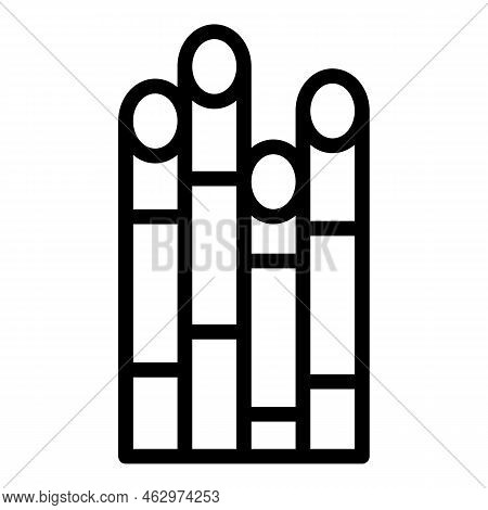 Jakarta Bamboo Icon Outline Vector. City Landmark. Bali World
